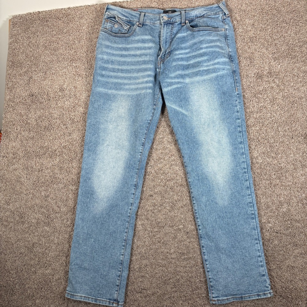 True Religion‎ Geno Relaxed Slim Light Wash Jeans Mens 36x31 Flap Pocket
